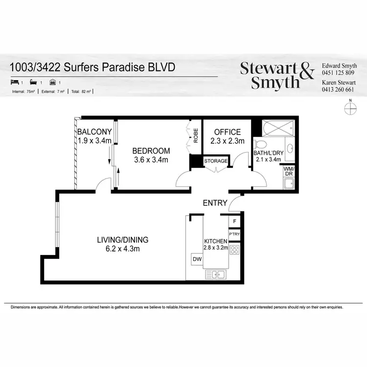 Floorplan of Homely apartment listing, 1003/3422 Surfers Paradise Boulevard, Surfers Paradise QLD 4217