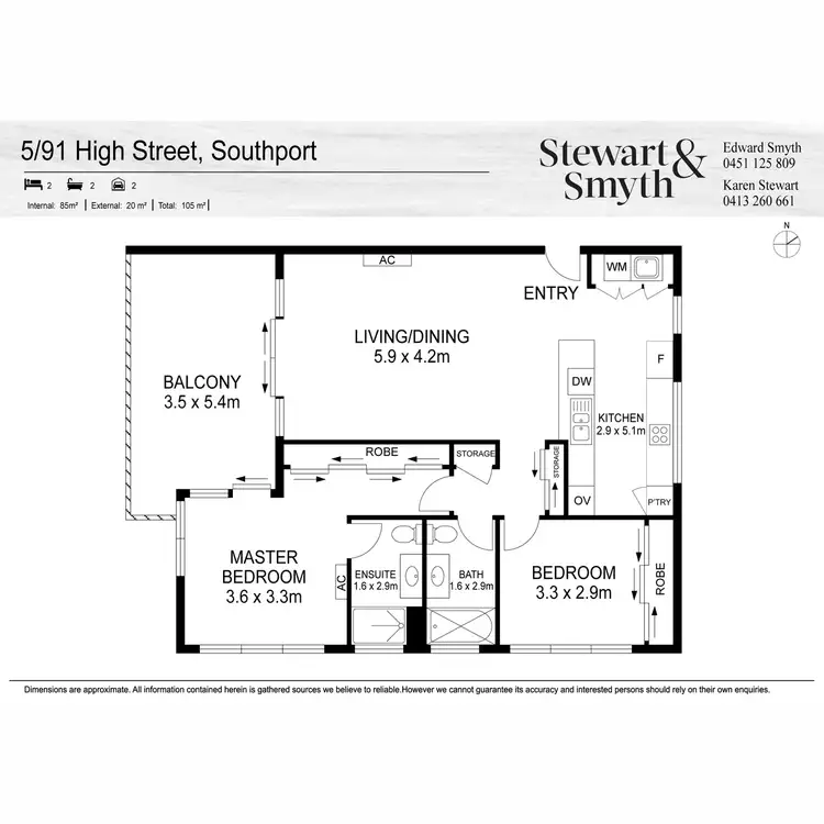 Floorplan of Homely apartment listing, 5/91 High Street, Southport QLD 4215