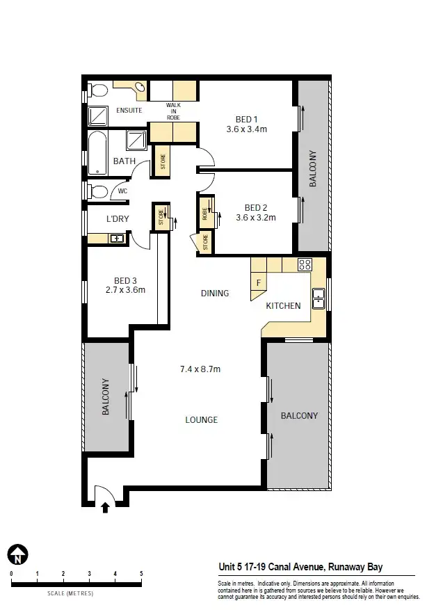 Floorplan of Homely unit listing, 5/17 Canal Avenue, Runaway Bay QLD 4216