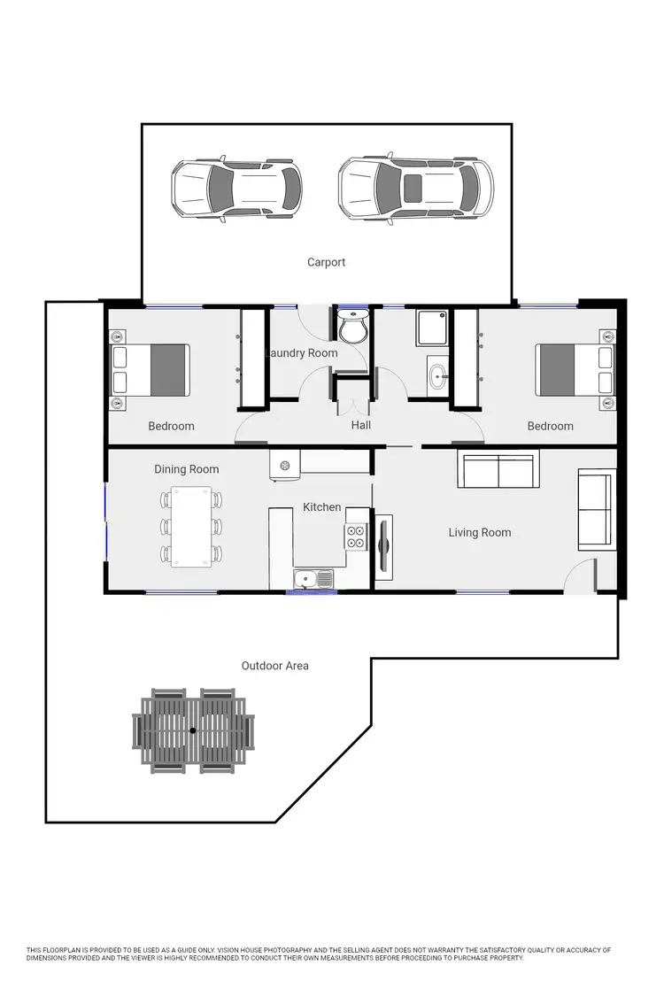 Floorplan of Homely townhouse listing, 1/30 Elouera Drive, Irymple VIC 3498
