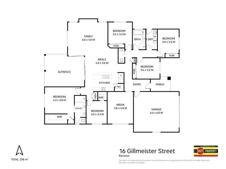 Floorplan of Homely house listing, 16 Gillmeister Street, Kleinton QLD 4352