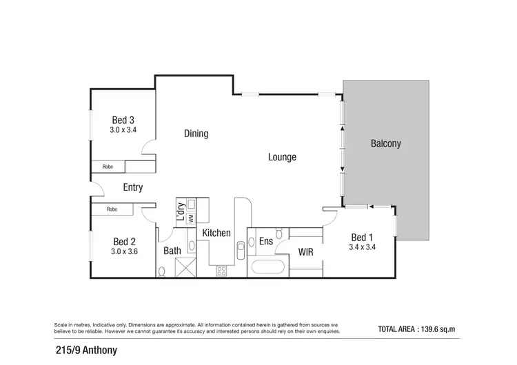 Floorplan of Homely apartment listing, 215/9 Anthony Street, South Townsville QLD 4810