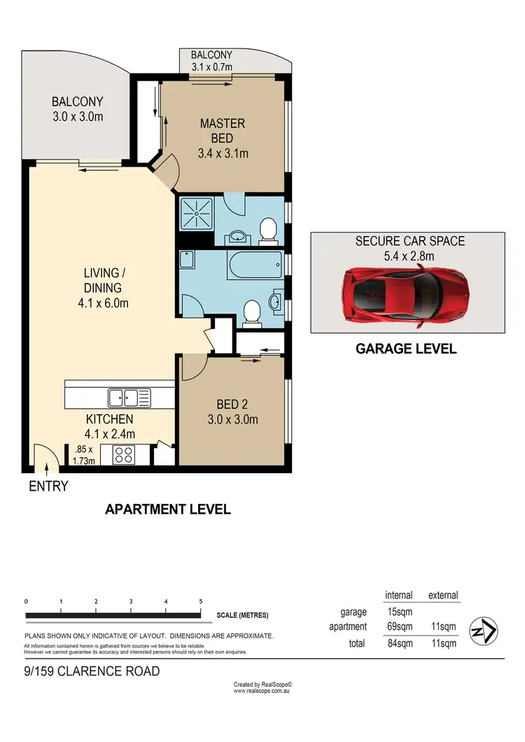 Floorplan of Homely apartment listing, 9/159 Clarence Road, Indooroopilly QLD 4068