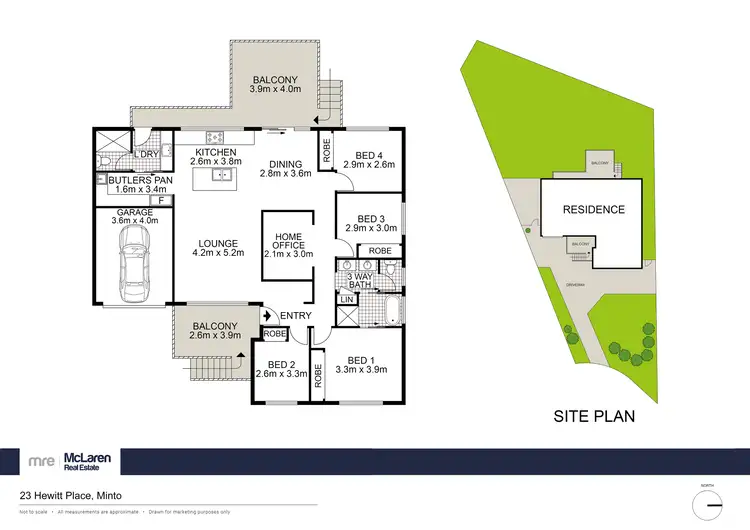 Floorplan of Homely house listing, 23 Hewitt Place, Minto NSW 2566