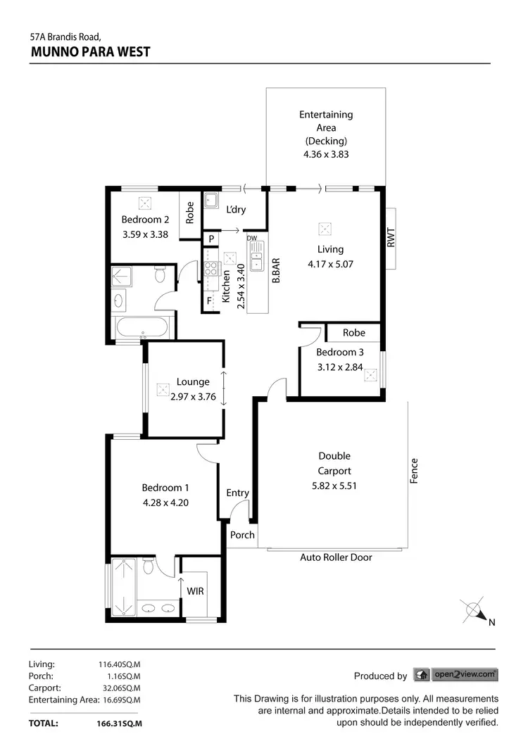 Floorplan of Homely house listing, 57A BRANDIS ROAD, Munno Para West SA 5115