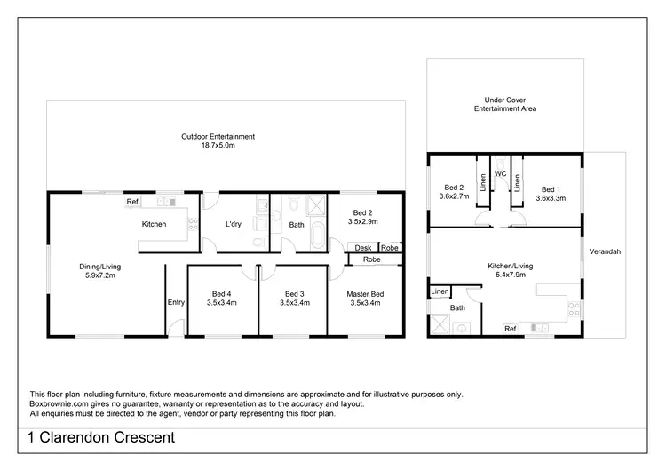 Floorplan of Homely house listing, 1 Clarendon Crescent, Basin View NSW 2540