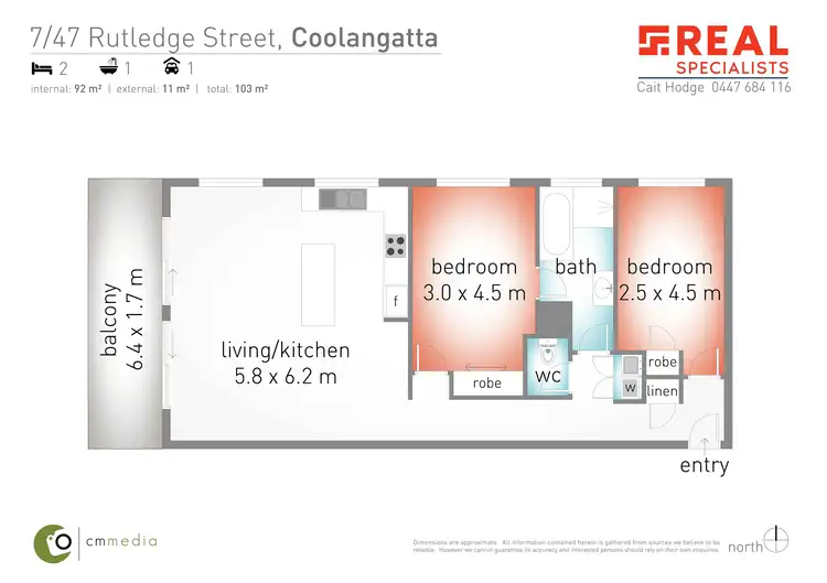 Floorplan of Homely unit listing, 7/47 Rutledge Street, Coolangatta QLD 4225