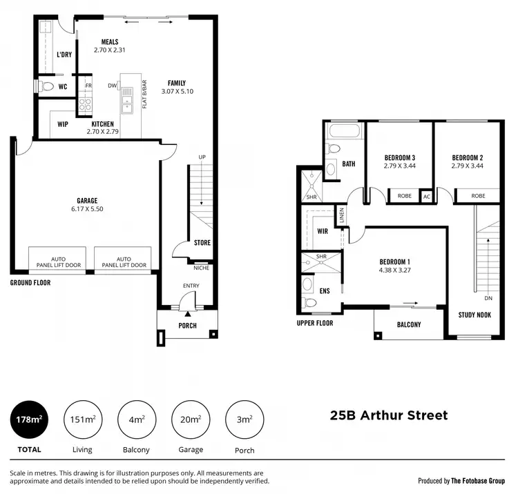Floorplan of Homely townhouse listing, 25B Arthur Street, Tranmere SA 5073