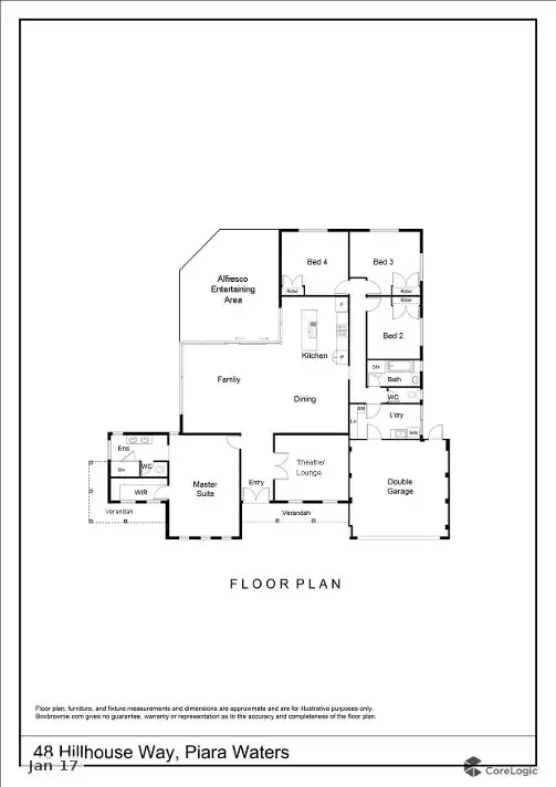 Floorplan of Homely house listing, 48 Hillhouse Way, Piara Waters WA 6112