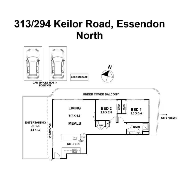 Floorplan of Homely apartment listing, 313/294 Keilor Road, Essendon North VIC 3041