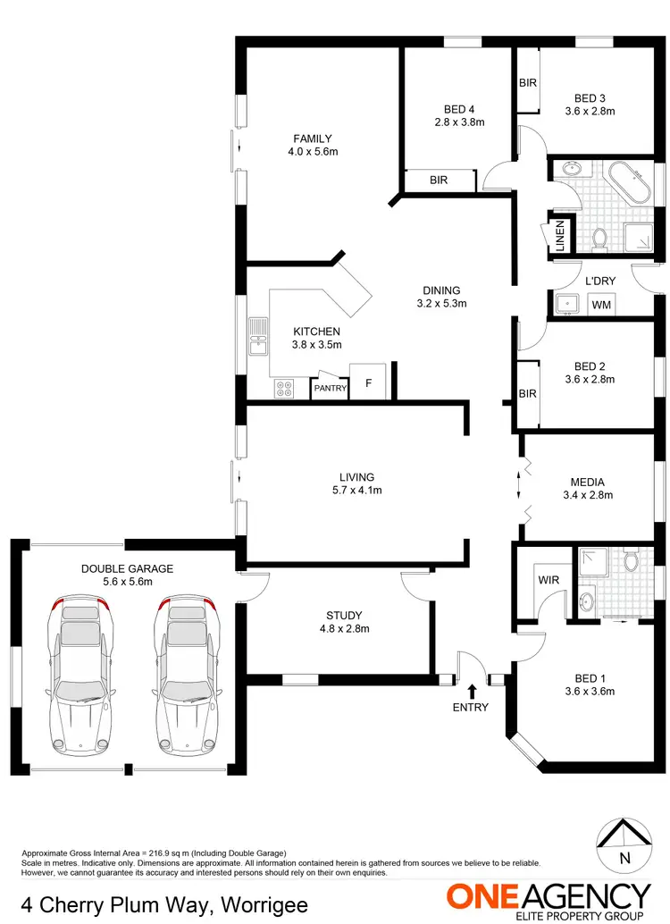 Floorplan of Homely house listing, 4 Cherry Plum Way, Worrigee NSW 2540