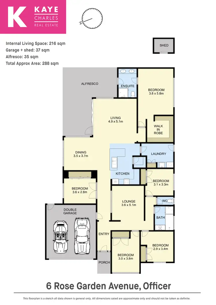 Floorplan of Homely house listing, 6 Rose Garden Avenue, Officer VIC 3809
