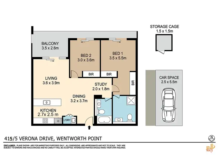 Floorplan of Homely apartment listing, 415/5 Verona Drive, Wentworth Point NSW 2127