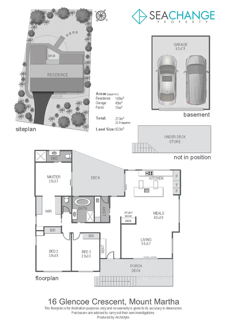 Floorplan of Homely house listing, 16 Glencoe Crescent, Mount Martha VIC 3934