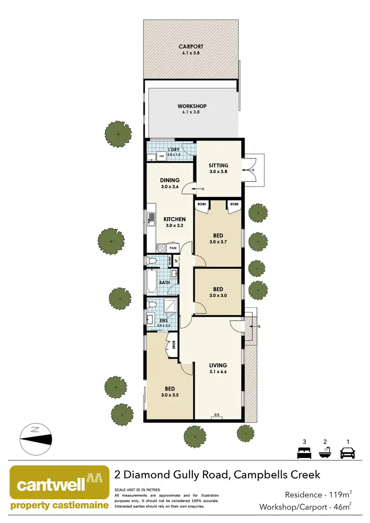 Floorplan of Homely house listing, 2 Diamond Gully Road, Campbells Creek VIC 3451