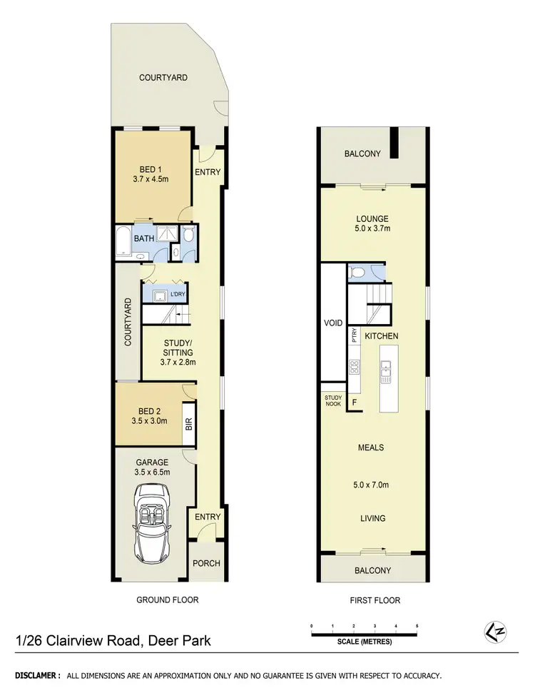 Floorplan of Homely townhouse listing, 1/26 Clairview Road, Deer Park VIC 3023