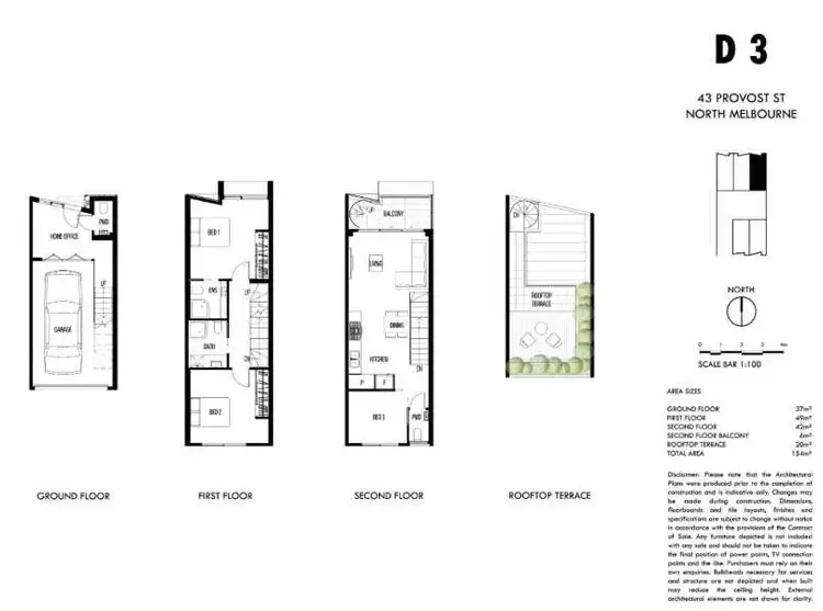 Floorplan of Homely townhouse listing, 43 Provost Street, North Melbourne VIC 3051