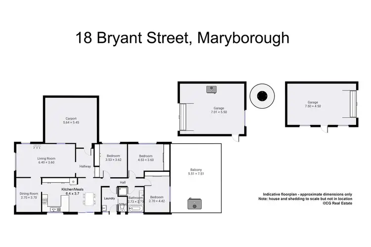 Floorplan of Homely house listing, 18 Bryant Street, Maryborough VIC 3465