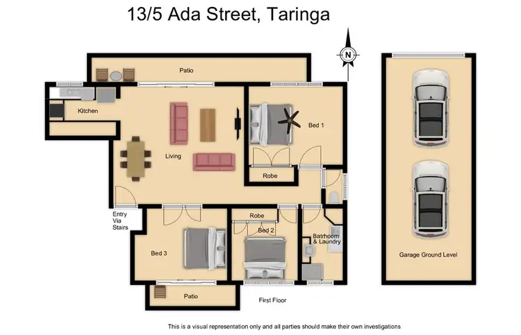 Floorplan of Homely unit listing, 13/5 Ada Street, Taringa QLD 4068