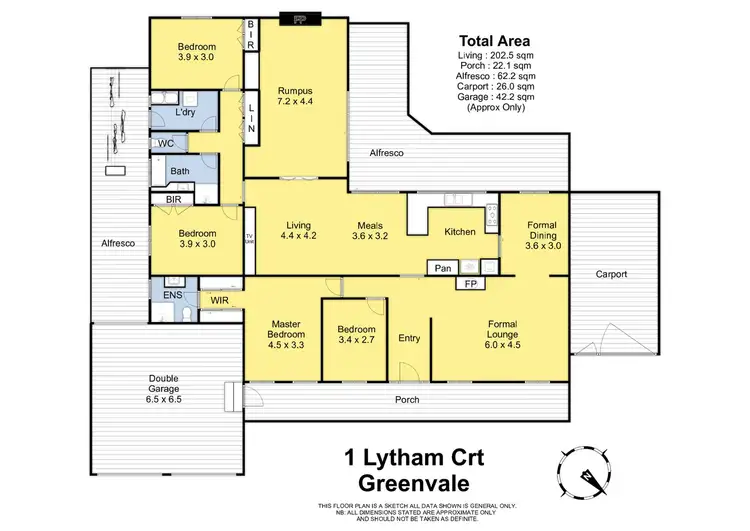 Floorplan of Homely house listing, 1 Lytham Court, Greenvale VIC 3059