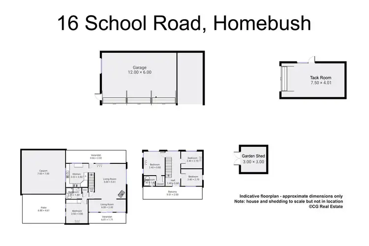 Floorplan of Homely rural property listing, 16 School Road, Homebush VIC 3465