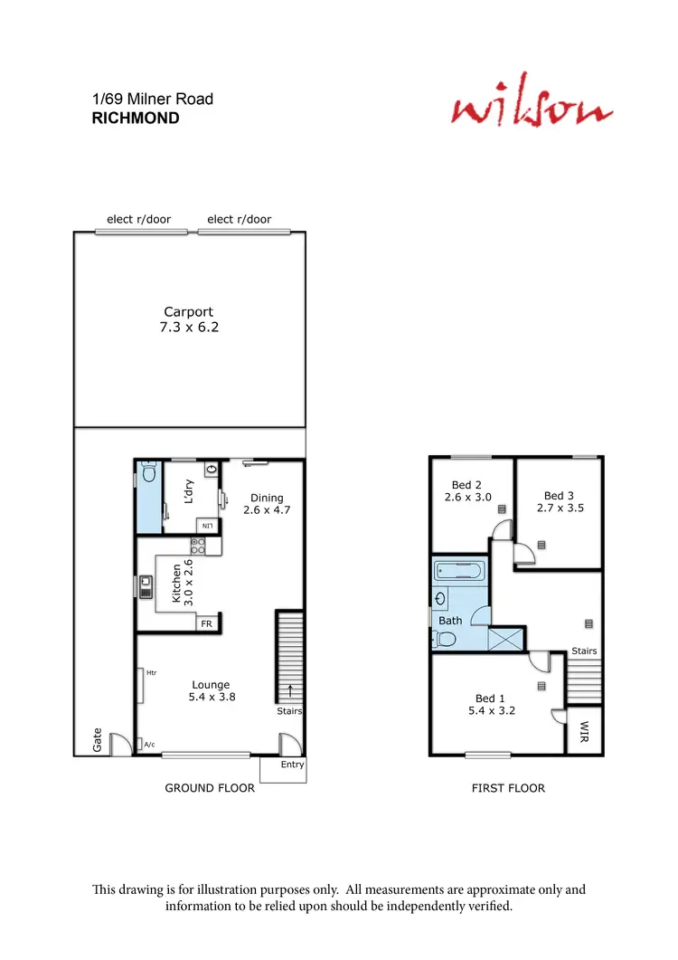 Floorplan of Homely townhouse listing, 1/69 Milner, Richmond SA 5033