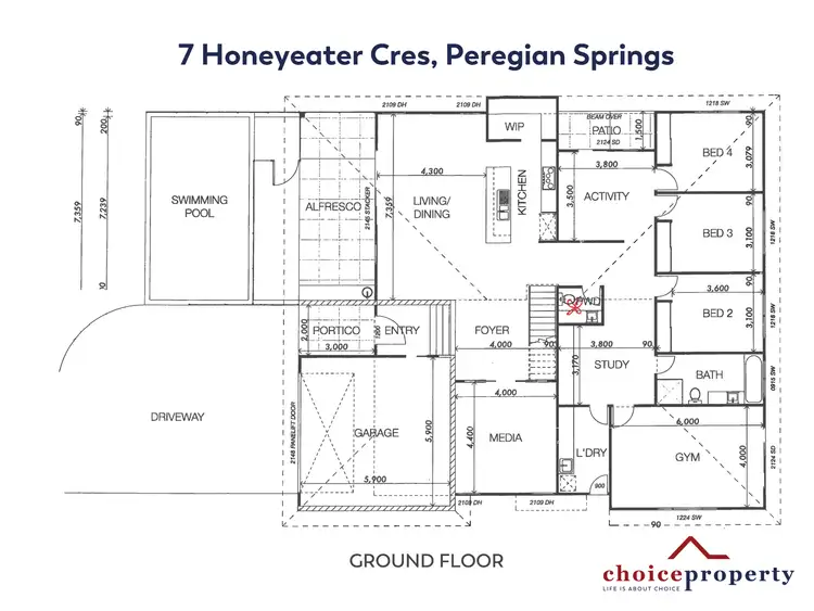 Floorplan of Homely house listing, 7 Honeyeater Crescent, Peregian Springs QLD 4573