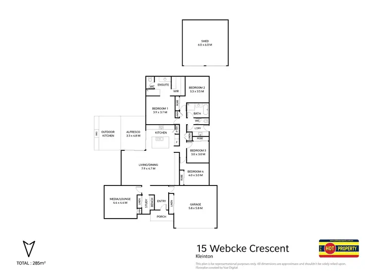 Floorplan of Homely house listing, 15 Webcke Crescent, Kleinton QLD 4352