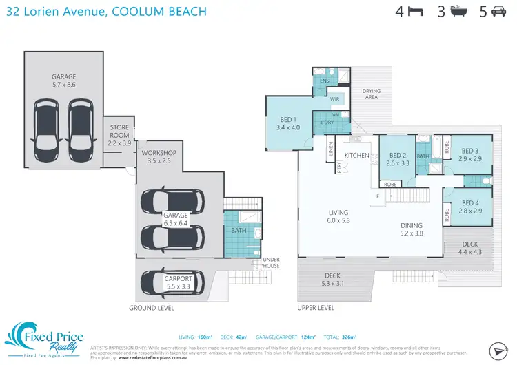 Floorplan of Homely house listing, 32 Lorien Avenue, Coolum Beach QLD 4573