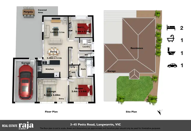 Floorplan of Homely unit listing, 3/45 Potts Road, Langwarrin VIC 3910