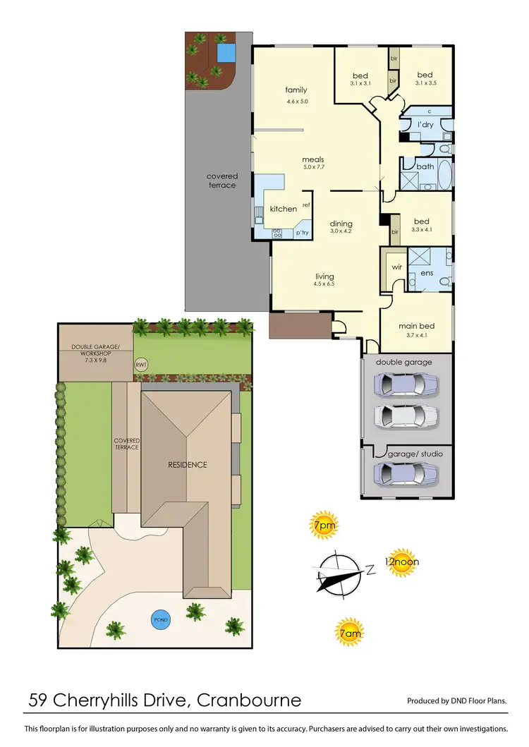 Floorplan of Homely house listing, 59 Cherryhills Drive, Cranbourne VIC 3977
