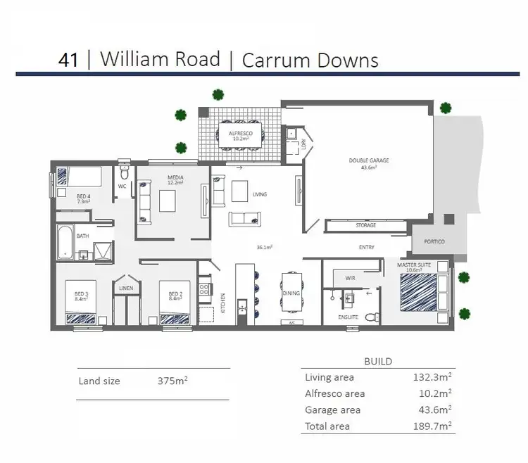Floorplan of Homely house listing, 41 WILLIAM ROAD, Carrum Downs VIC 3201