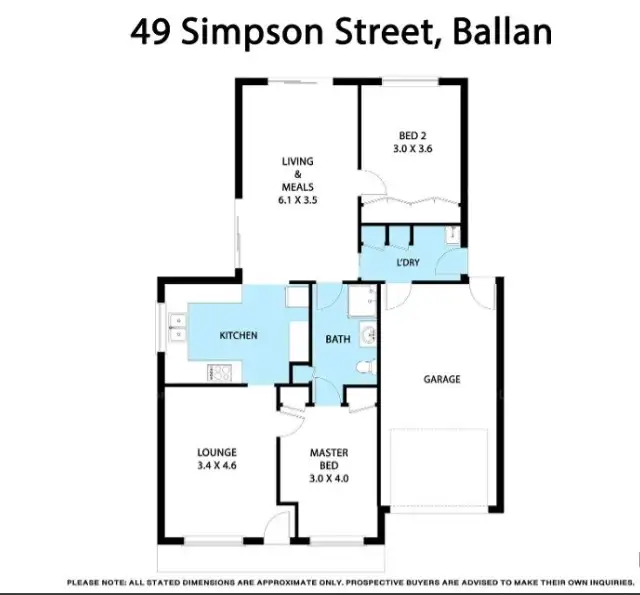 Floorplan of Homely unit listing, 49 Simpson Street, Ballan VIC 3342