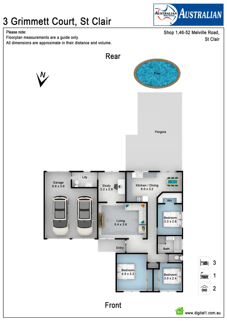 Floorplan of Homely house listing, 3 Grimmett Court, St Clair NSW 2759
