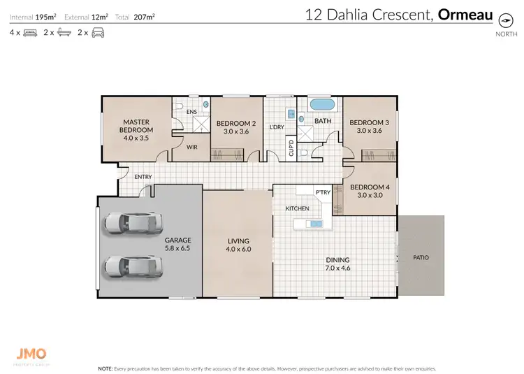Floorplan of Homely house listing, 12 Dahlia Crescent, Ormeau QLD 4208