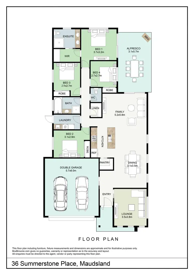 Floorplan of Homely house listing, 36 Summerstone Place, Maudsland QLD 4210