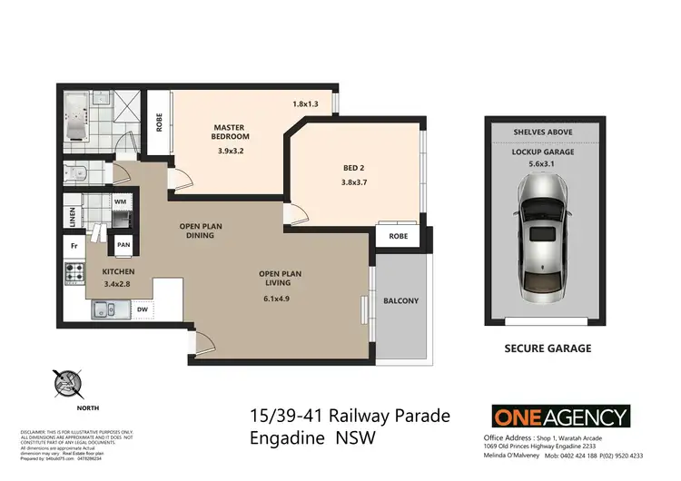 Floorplan of Homely unit listing, 15/39-41 Railway Parade, Engadine NSW 2233