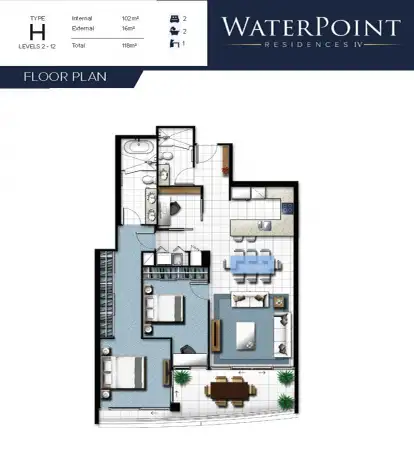 Floorplan of Homely apartment listing, 41008/5 Harbourside Court, Biggera Waters QLD 4216