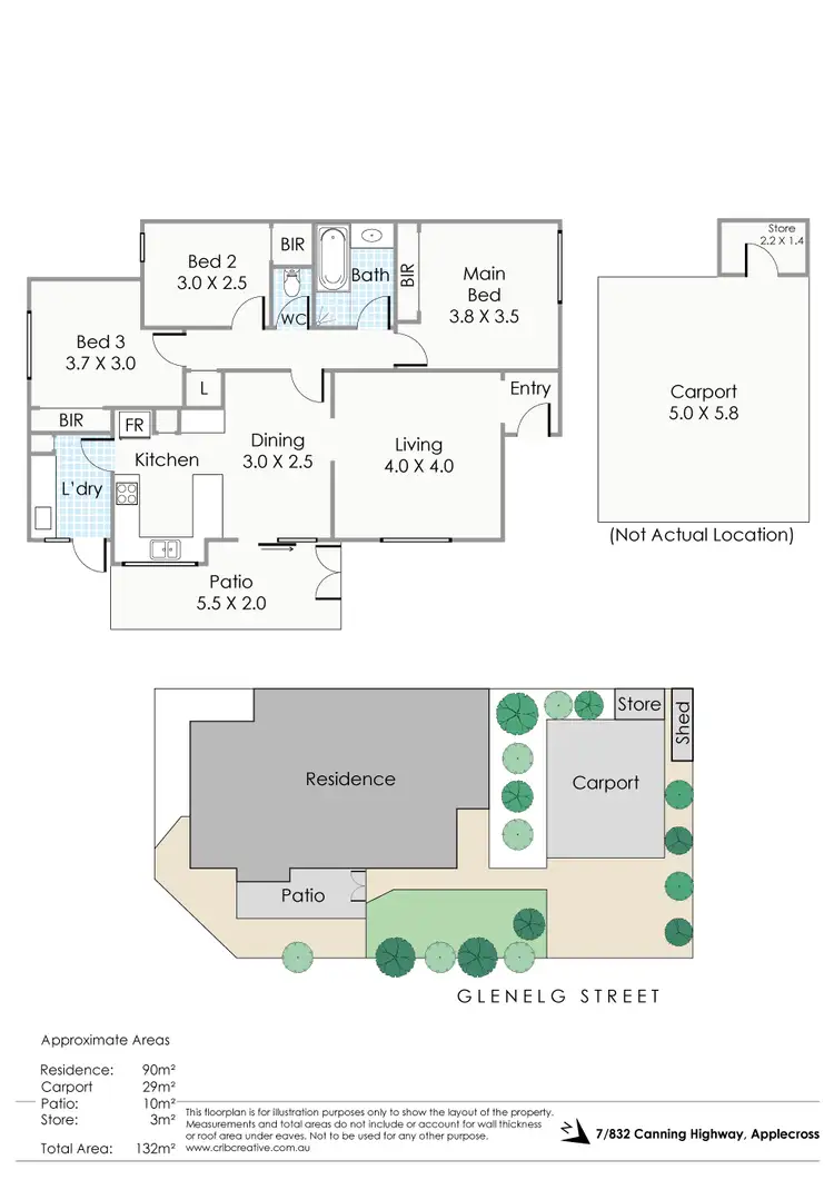 Floorplan of Homely villa listing, 7/832 Canning Highway, Applecross WA 6153
