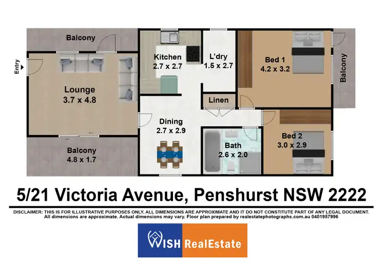 Floorplan of Homely unit listing, 5/21 Victoria Avenue, Penshurst NSW 2222