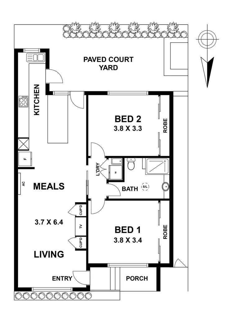 Floorplan of Homely unit listing, 6/1 Ardoch Street, Essendon VIC 3040