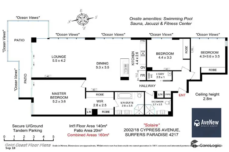 Floorplan of Homely unit listing, 2002/18 Cypress Ave, Surfers Paradise QLD 4217