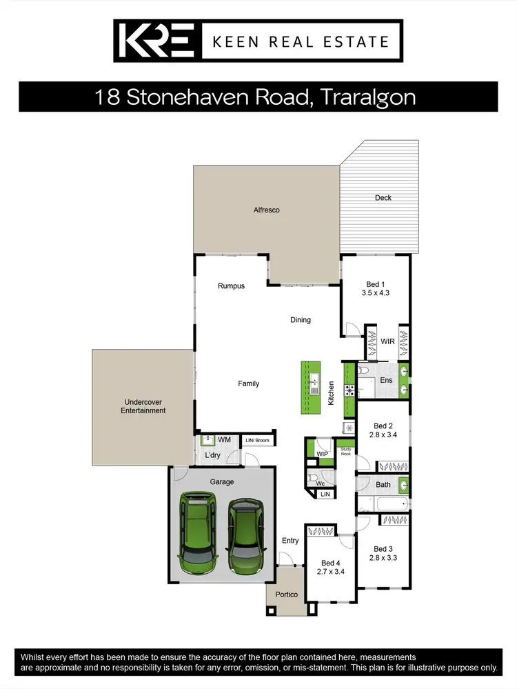 Floorplan of Homely house listing, 18 Stonehaven Road, Traralgon VIC 3844
