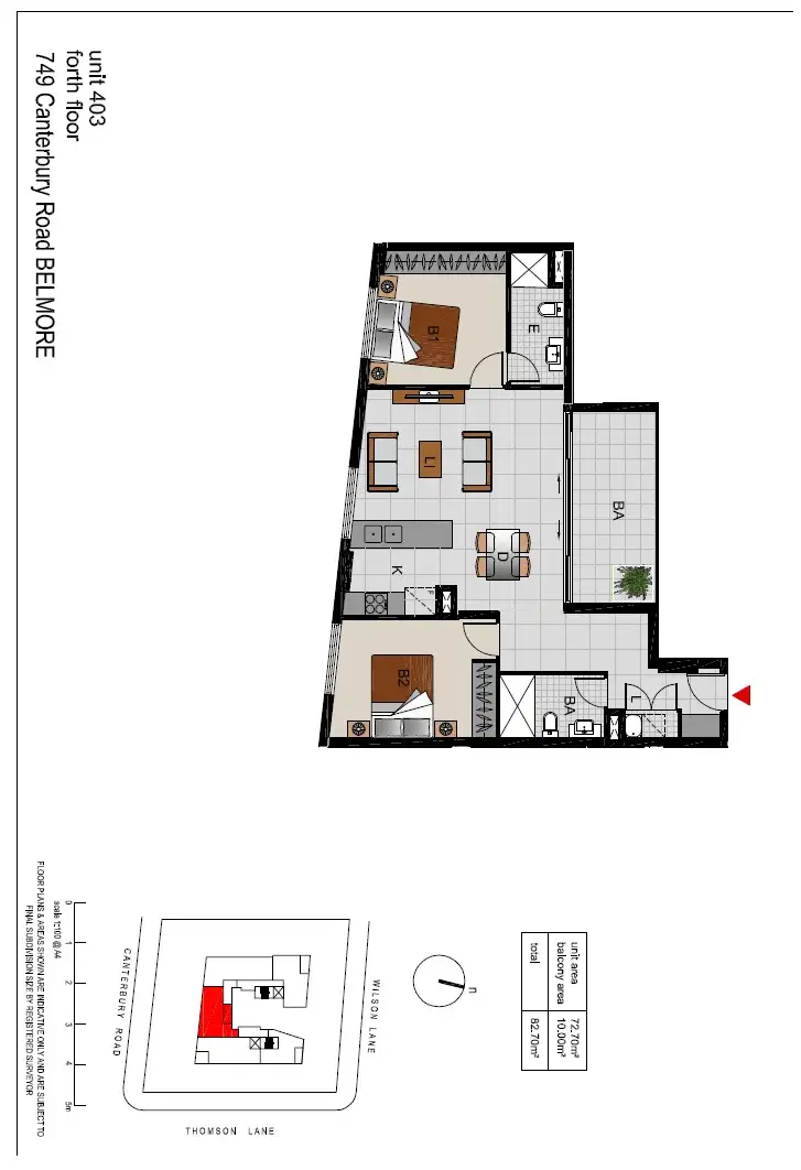 Floorplan of Homely apartment listing, 403/749 Canterbury Road, Belmore NSW 2192