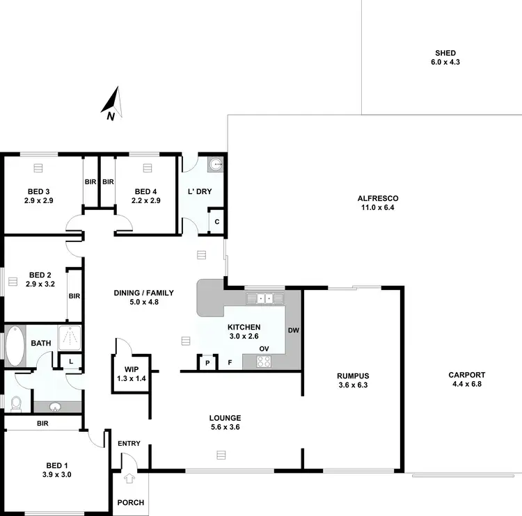Floorplan of Homely house listing, 22 Megunya Crescent, Craigmore SA 5114