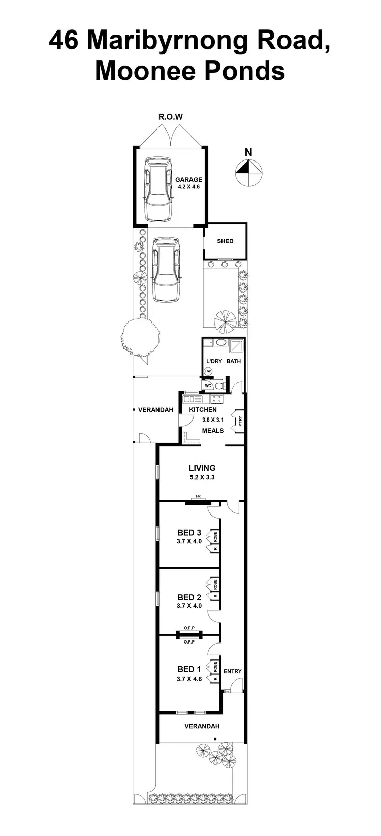 Floorplan of Homely house listing, 46 Maribyrnong Road, Moonee Ponds VIC 3039