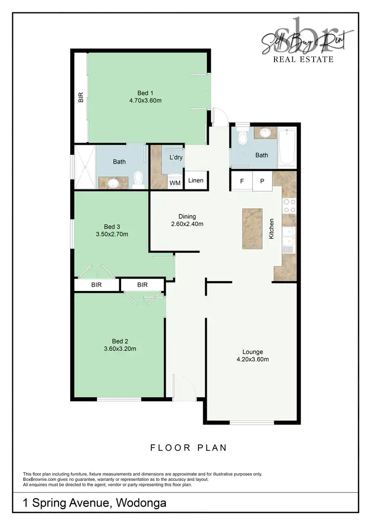 Floorplan of Homely house listing, 1 SPRING AVENUE, Wodonga VIC 3690