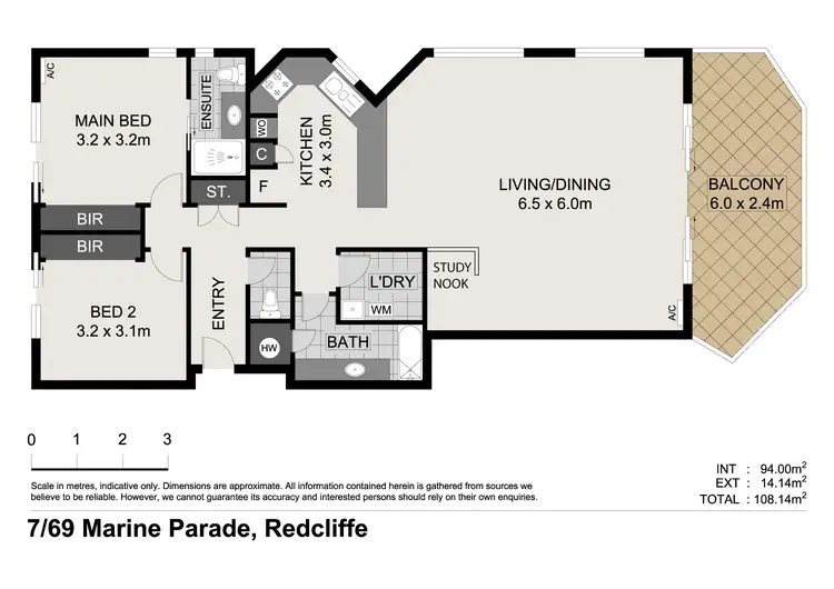 Floorplan of Homely apartment listing, 7/69 Marine Parade, Redcliffe QLD 4020