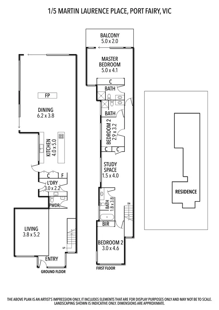 Floorplan of Homely house listing, 1/5 Martin Laurence Place, Port Fairy VIC 3284
