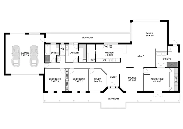 Floorplan of Homely house listing, 2 Madden Place, Wodonga VIC 3690